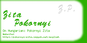 zita pokornyi business card